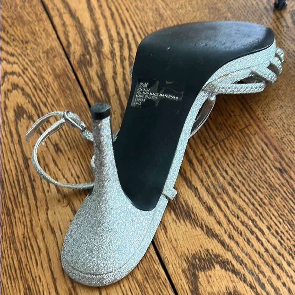 I.Miller Shimmering Silver Strappy Heels